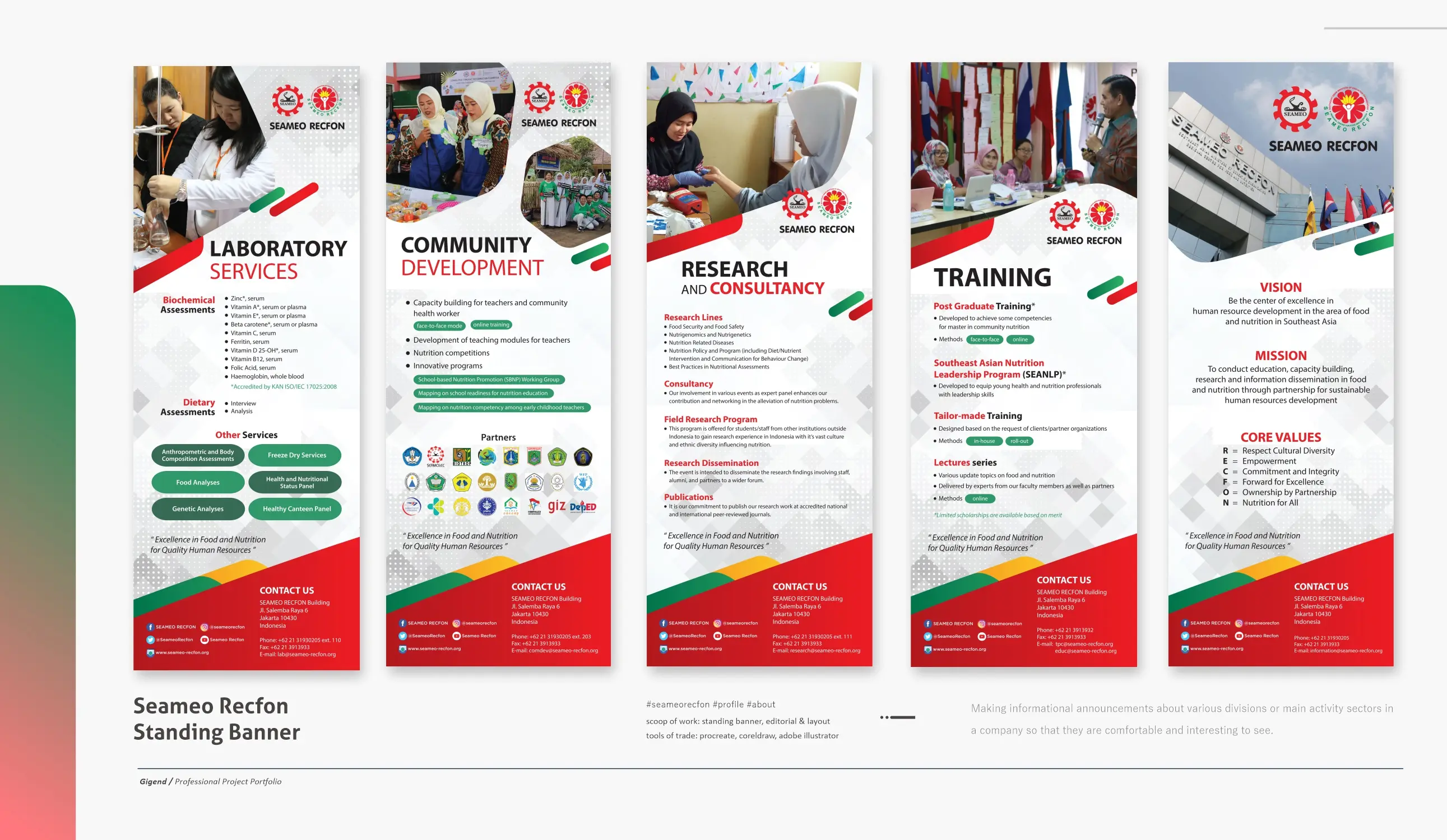 SEAMEO RECFON Standing Banner