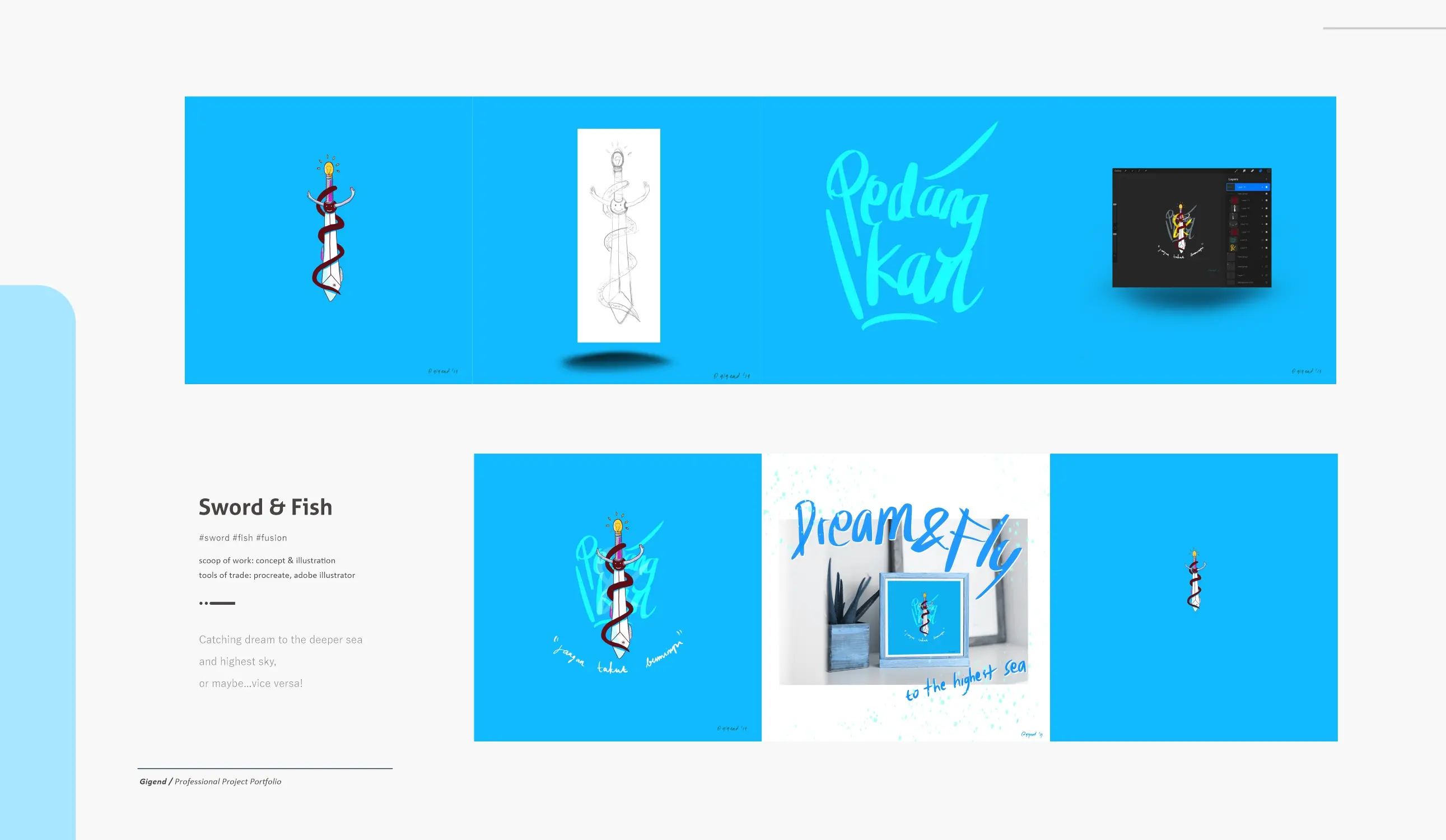 Sword & Fish Illustration